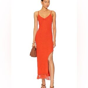 Seafolly Knit Maxi Beach Coverup Size Small Color Tamarillo